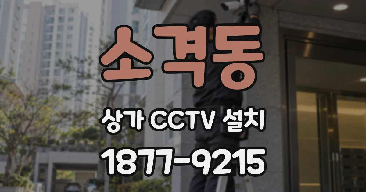 소격동 상가 CCTV 설치