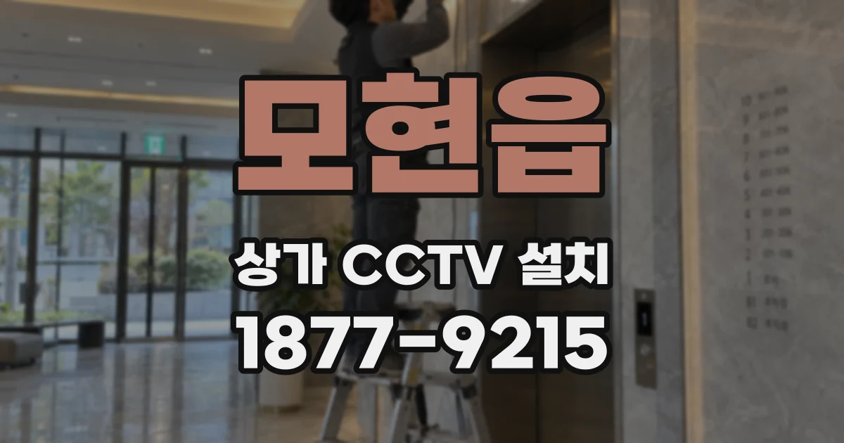 모현읍 상가 CCTV 설치