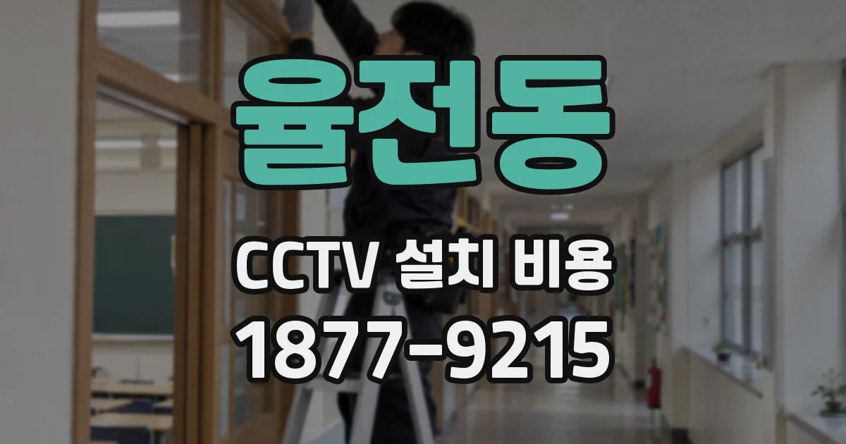 율전동 CCTV 설치 비용