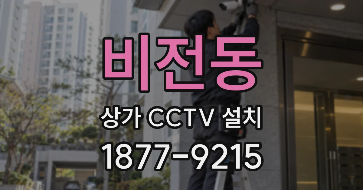 비전동 상가 CCTV 설치