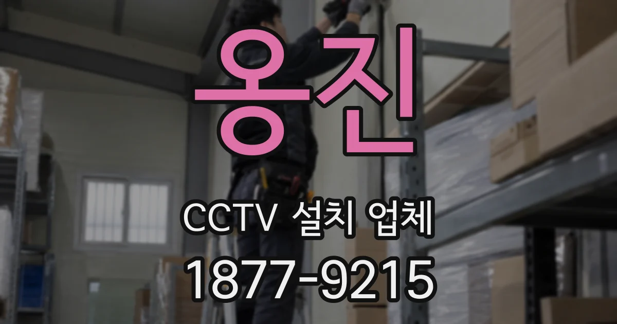 옹진 CCTV 설치 업체