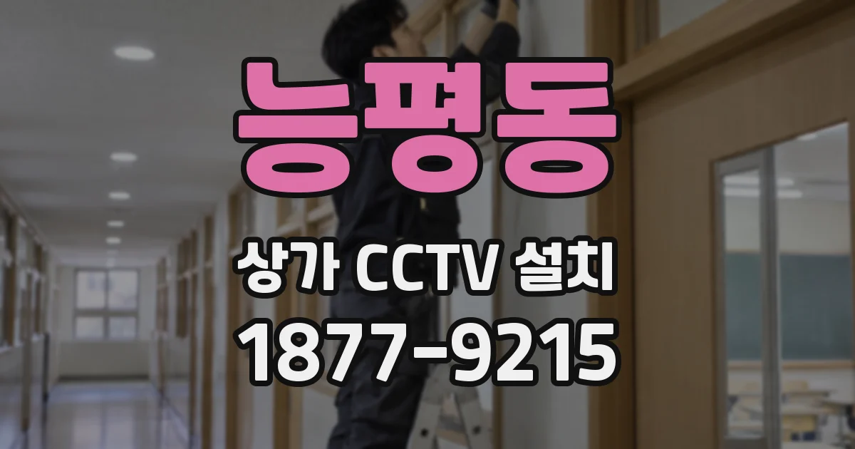 능평동 상가 CCTV 설치