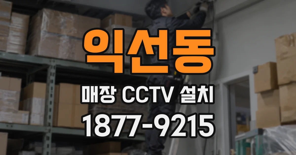 익선동 매장 CCTV 설치