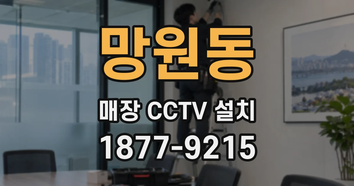 망원동 매장 CCTV 설치