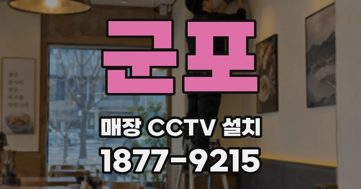 군포 매장 CCTV 설치