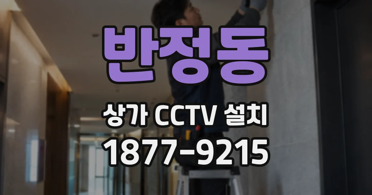 반정동 상가 CCTV 설치