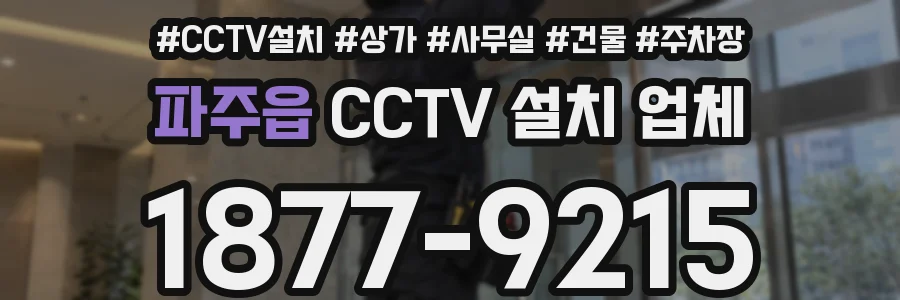 파주읍 CCTV 설치 업체