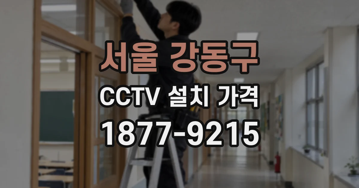 서울 강동구 CCTV 설치 가격