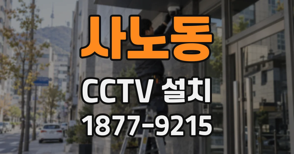사노동 CCTV 설치