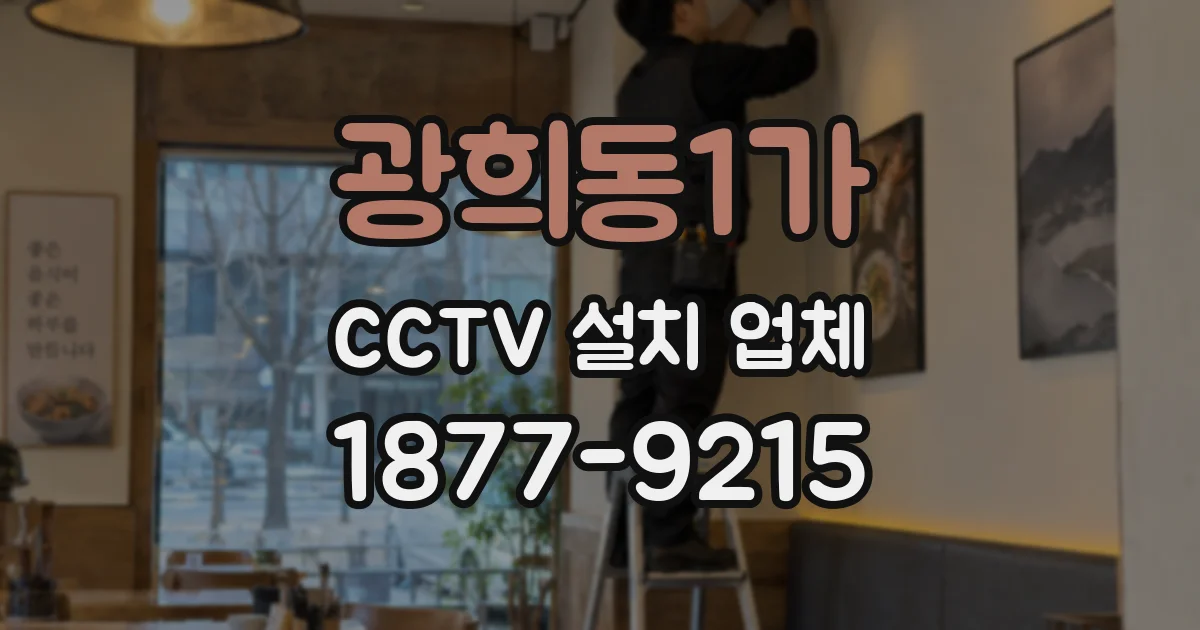 광희동1가 CCTV 설치 업체