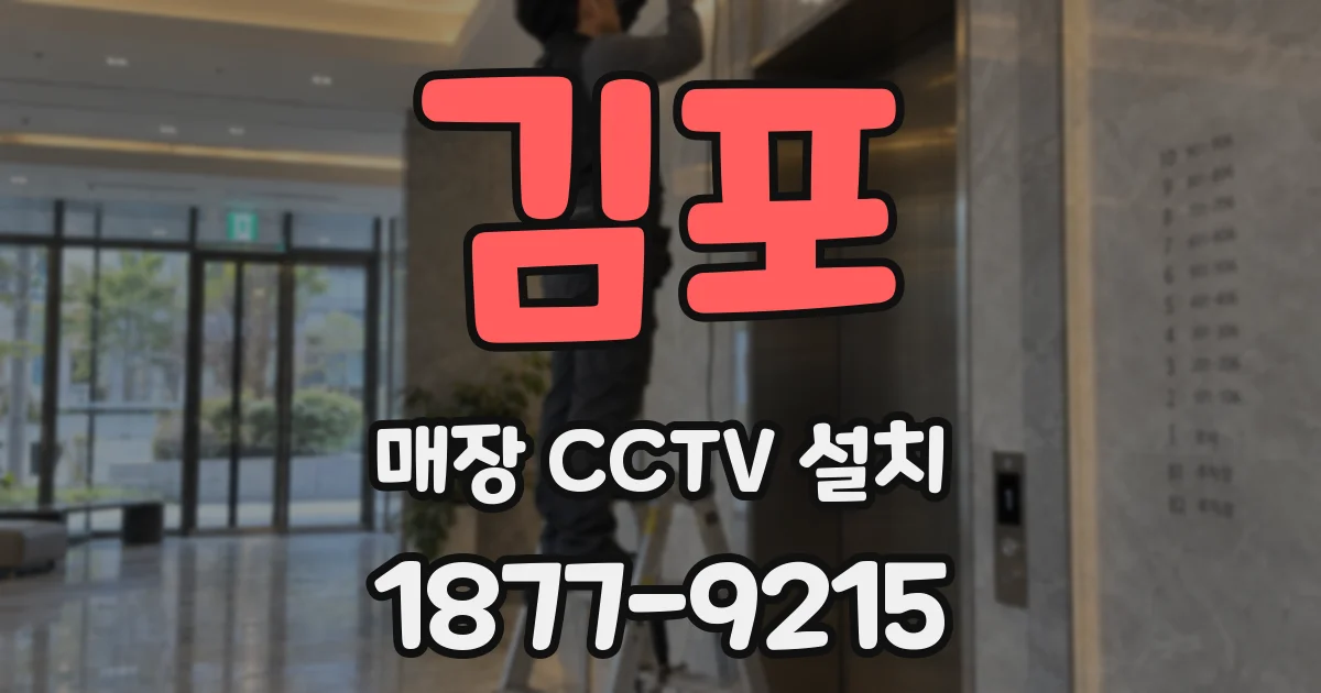 김포 매장 CCTV 설치