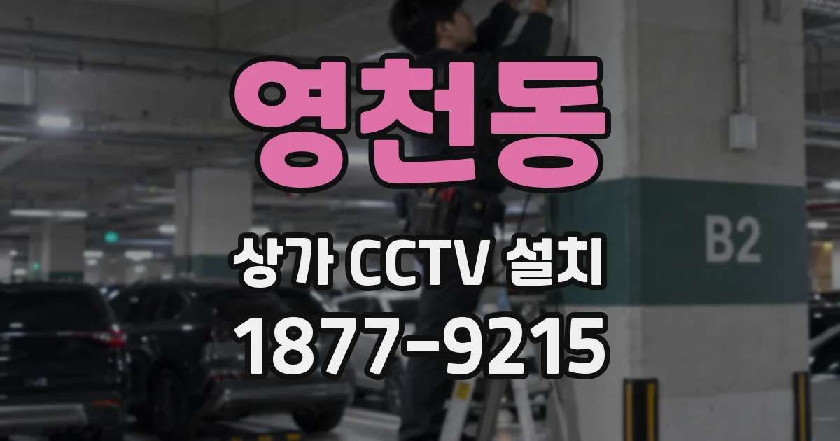 영천동 상가 CCTV 설치