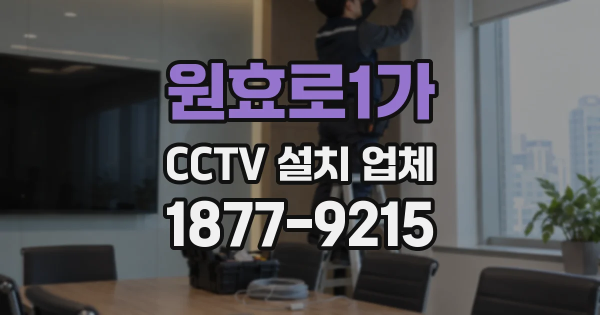 원효로1가 CCTV 설치 업체