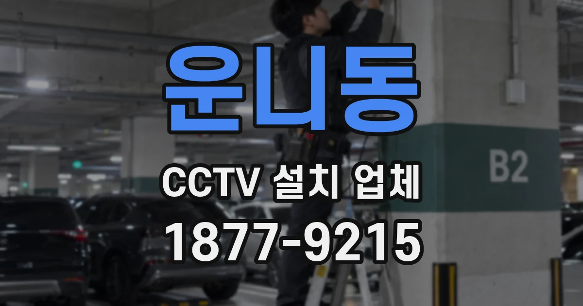 운니동 CCTV 설치 업체