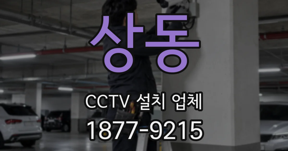 상동 CCTV 설치 업체