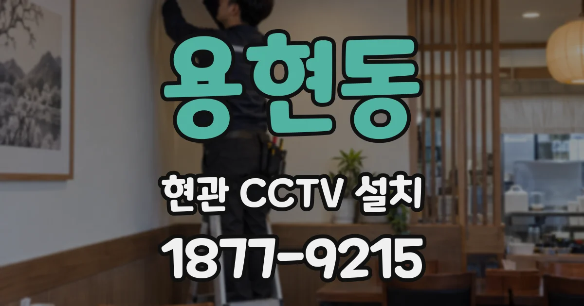 용현동 현관 CCTV 설치