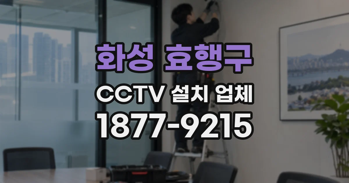 화성 효행구 CCTV 설치 업체