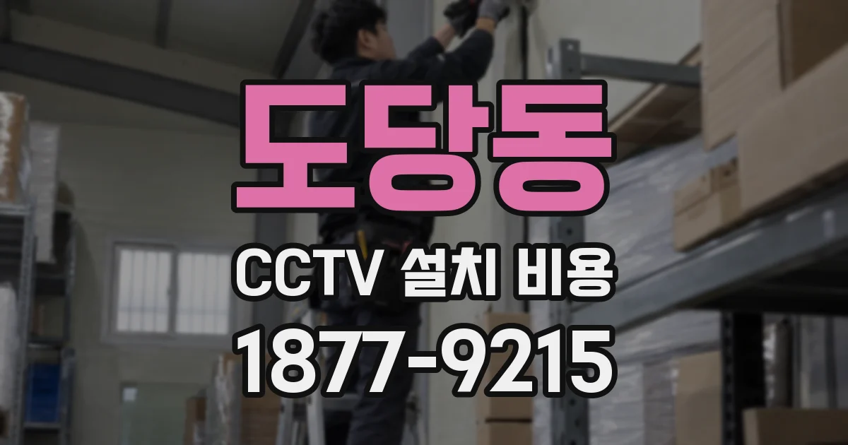 도당동 CCTV 설치 비용