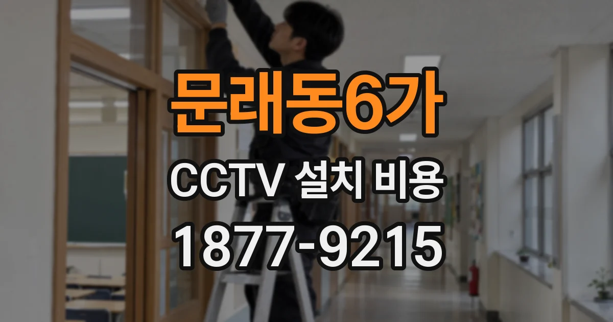 문래동6가 CCTV 설치 비용
