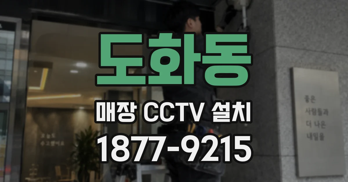 도화동 매장 CCTV 설치