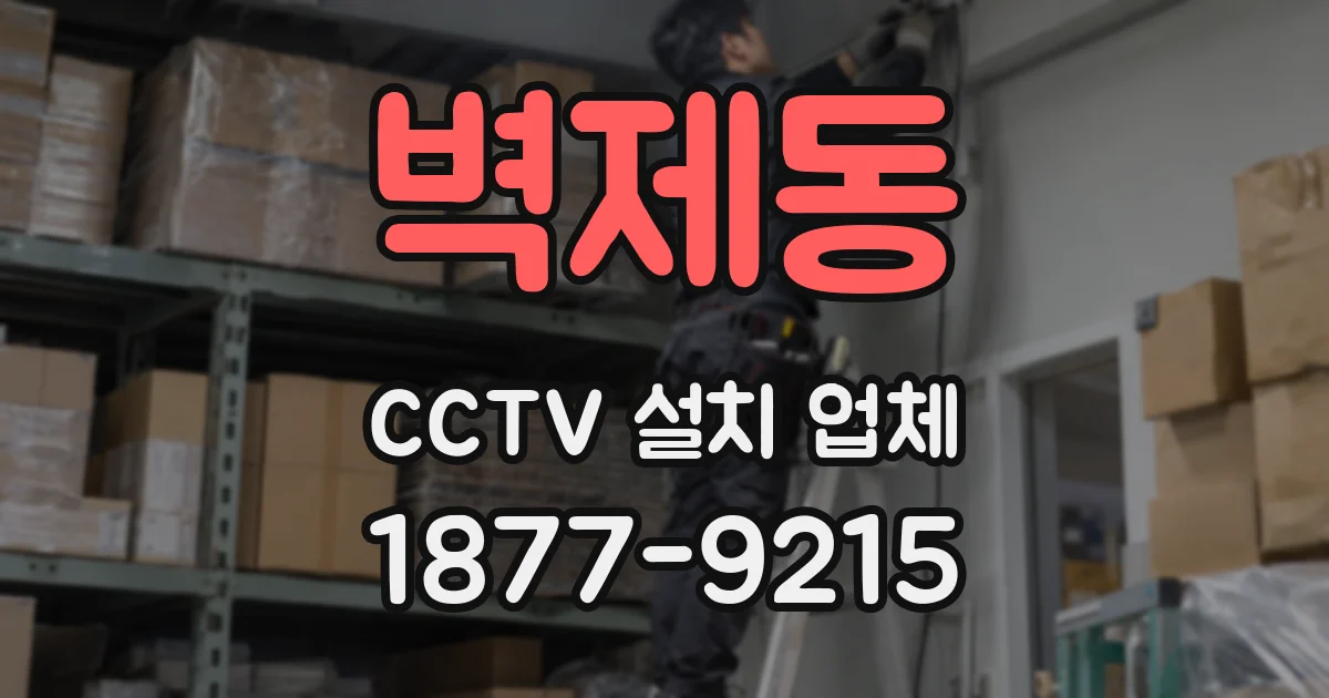 벽제동 CCTV 설치 업체