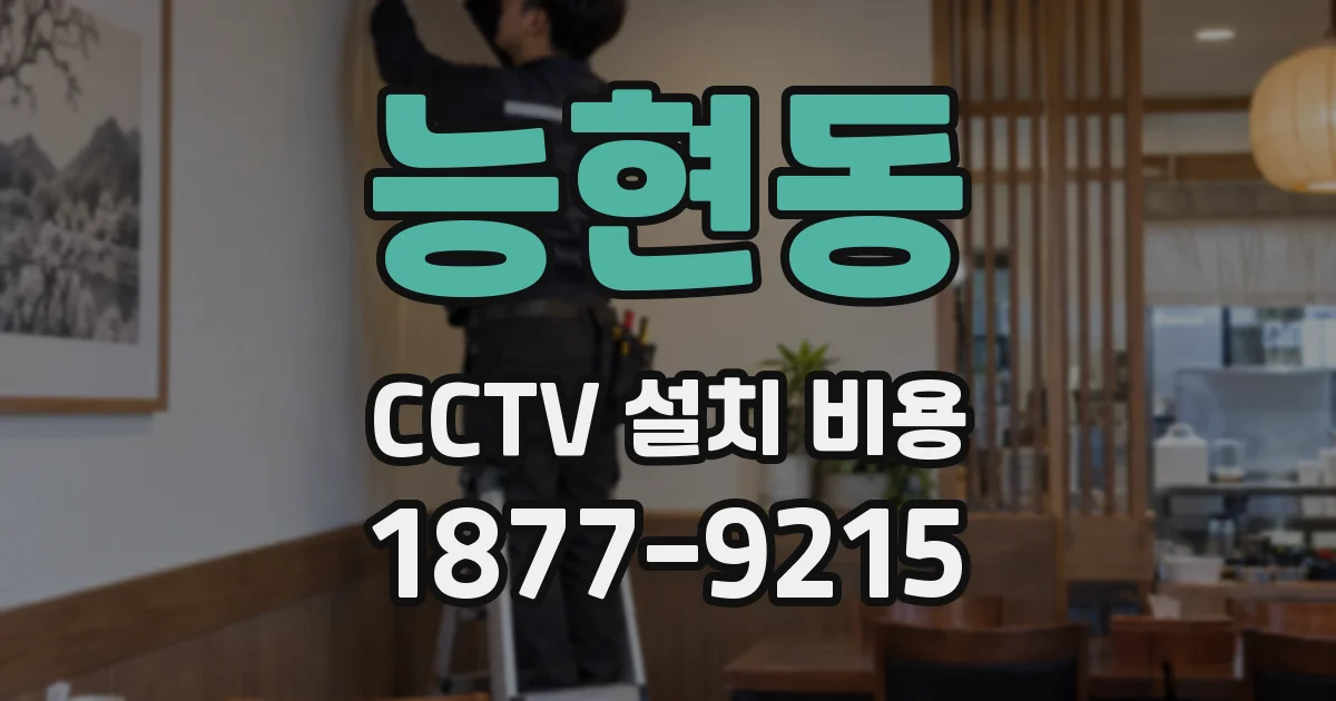 능현동 CCTV 설치 비용