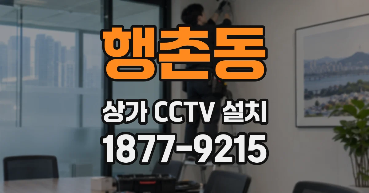 행촌동 상가 CCTV 설치