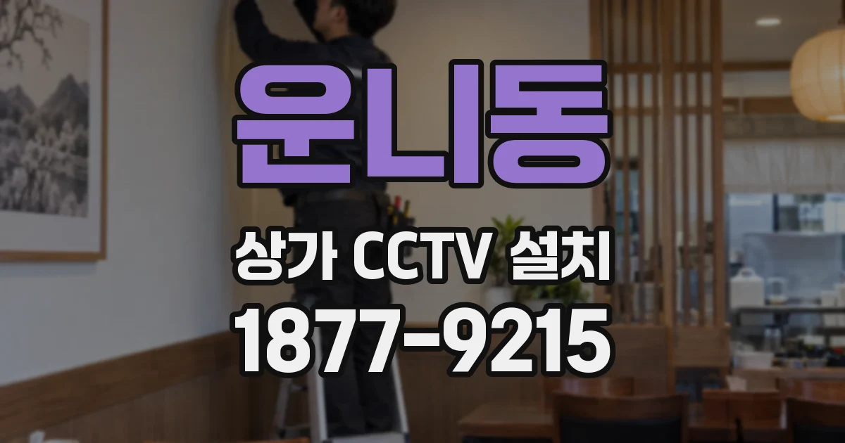 운니동 상가 CCTV 설치