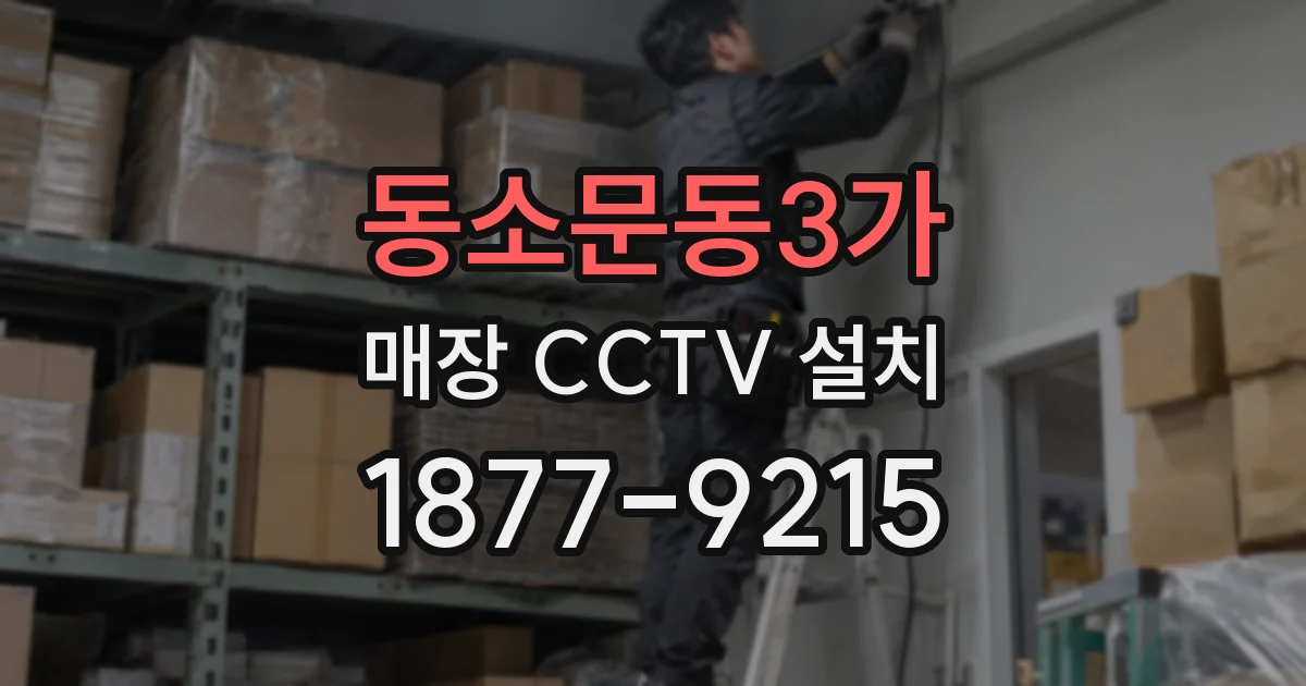 동소문동3가 매장 CCTV 설치
