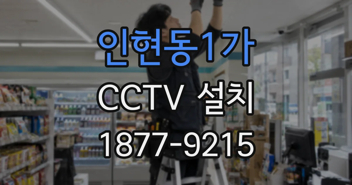 인현동1가 CCTV 설치