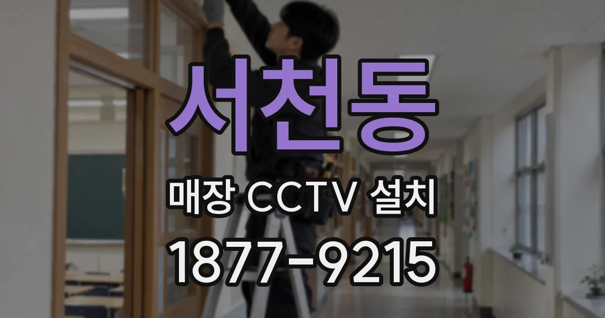 서천동 매장 CCTV 설치