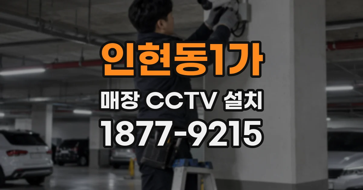 인현동1가 매장 CCTV 설치