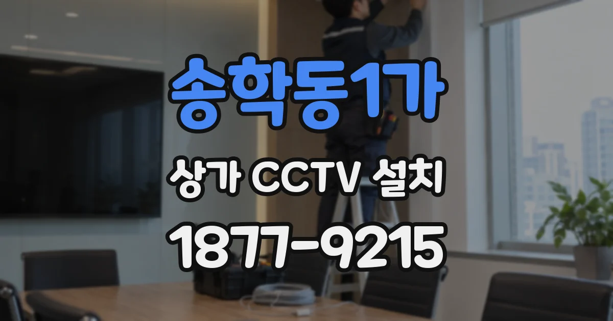 송학동1가 상가 CCTV 설치