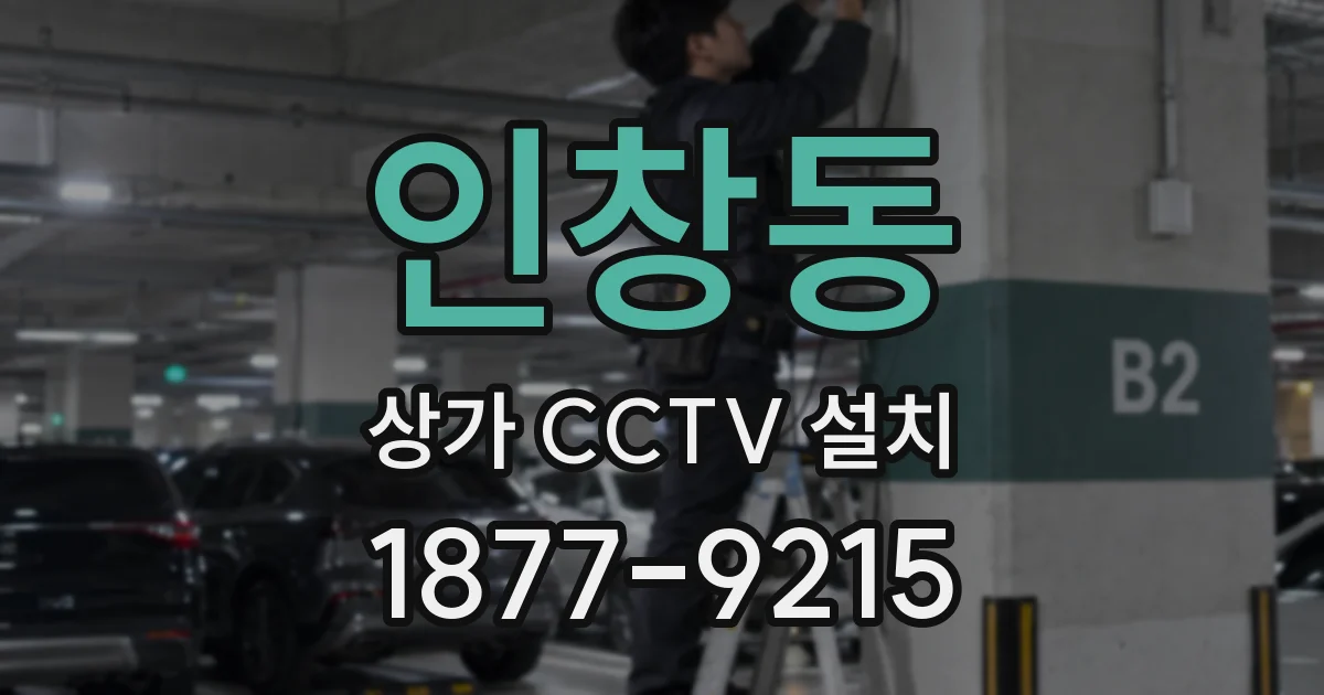 인창동 상가 CCTV 설치