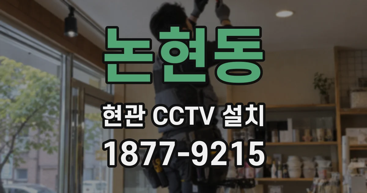 논현동 현관 CCTV 설치