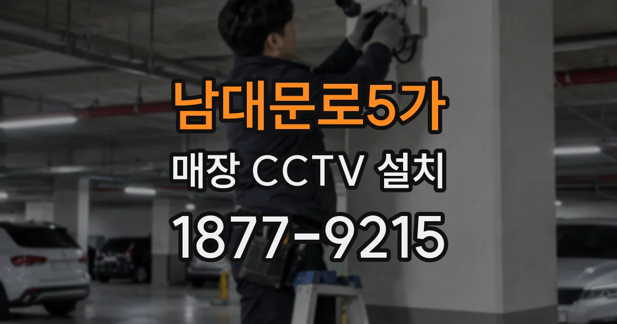 남대문로5가 매장 CCTV 설치