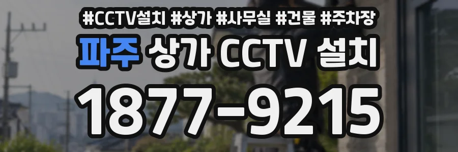 파주 상가 CCTV 설치