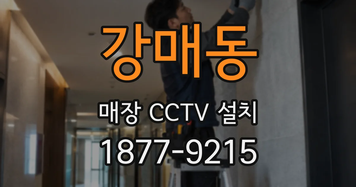 강매동 매장 CCTV 설치