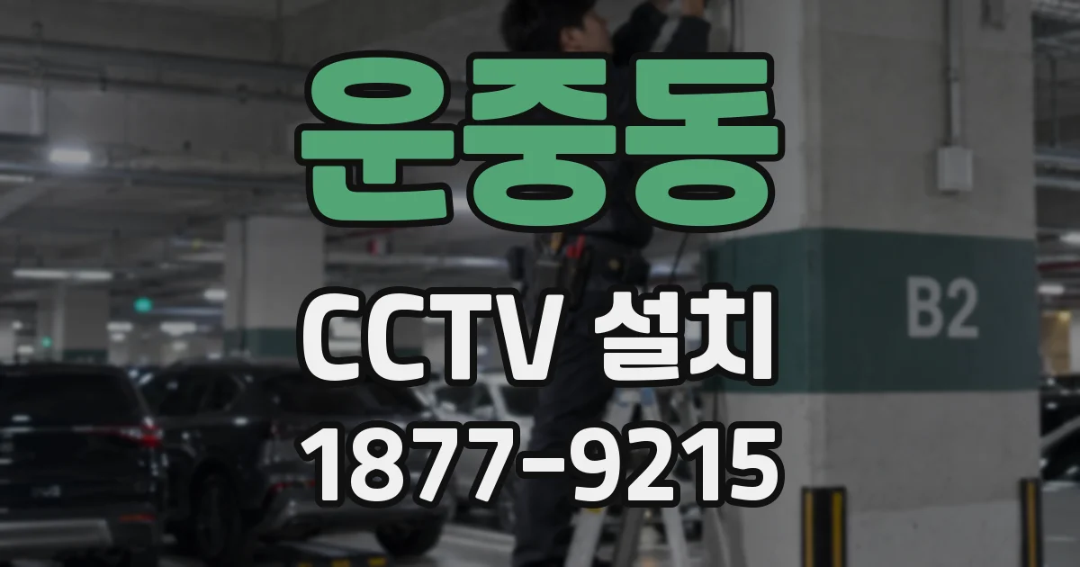 운중동 CCTV 설치