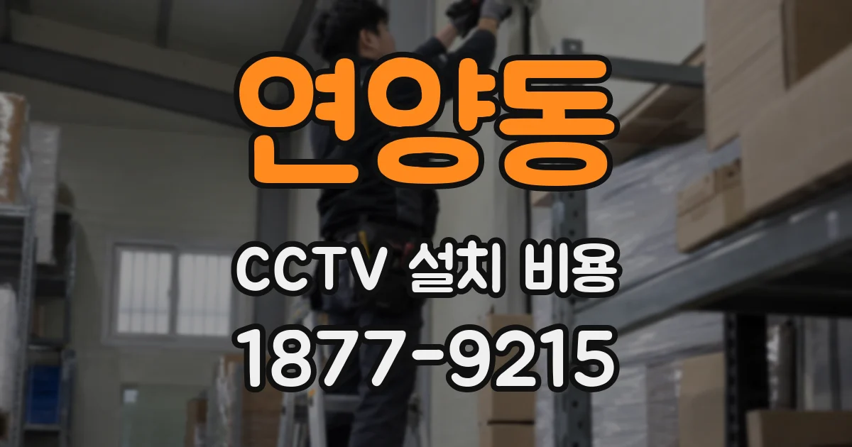 연양동 CCTV 설치 비용