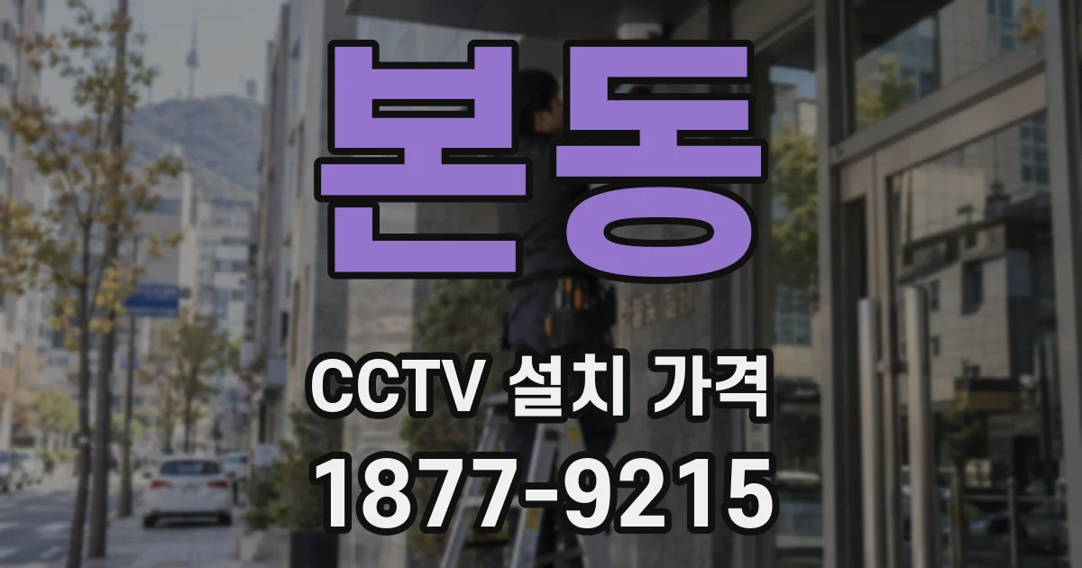 본동 CCTV 설치 가격