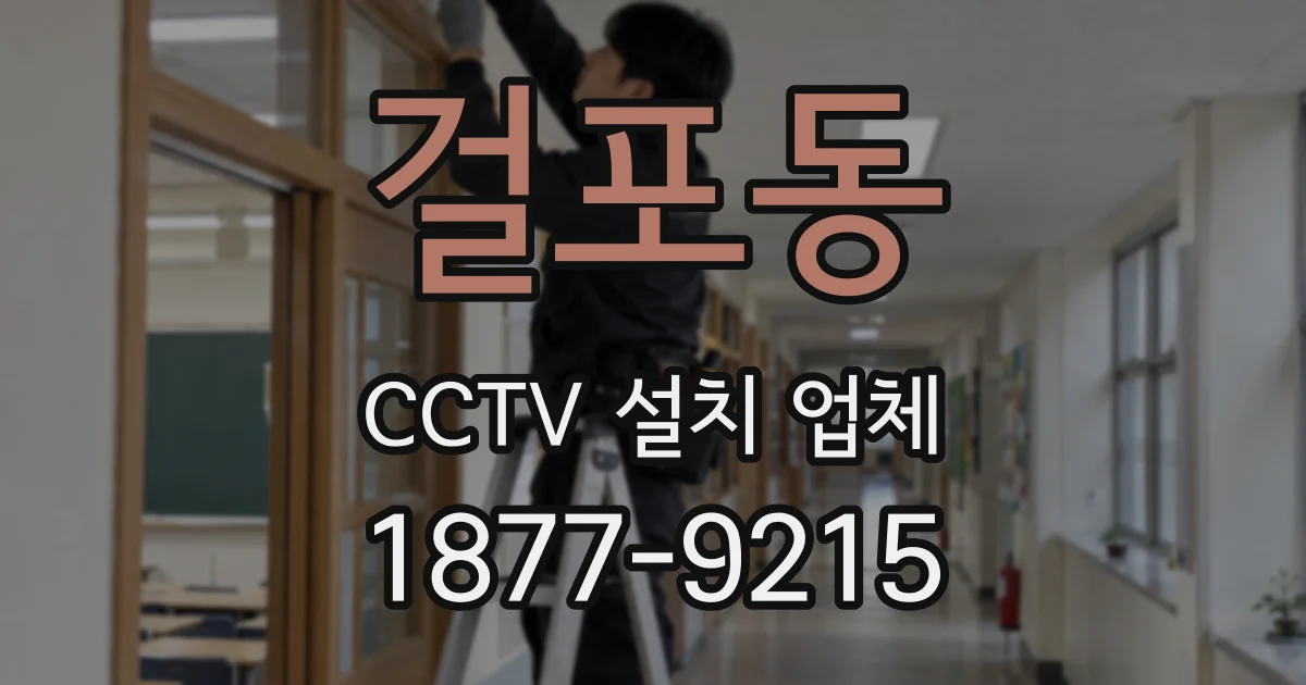 걸포동 CCTV 설치 업체