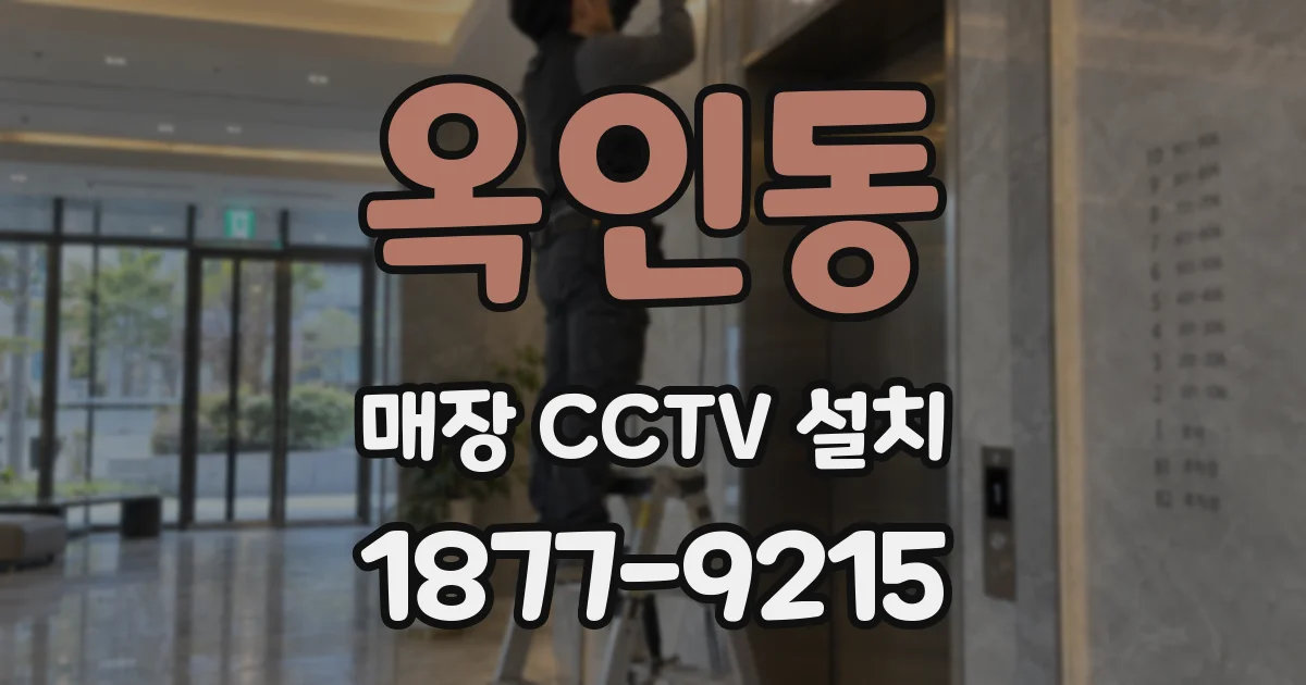 옥인동 매장 CCTV 설치