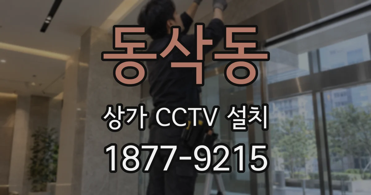 동삭동 상가 CCTV 설치