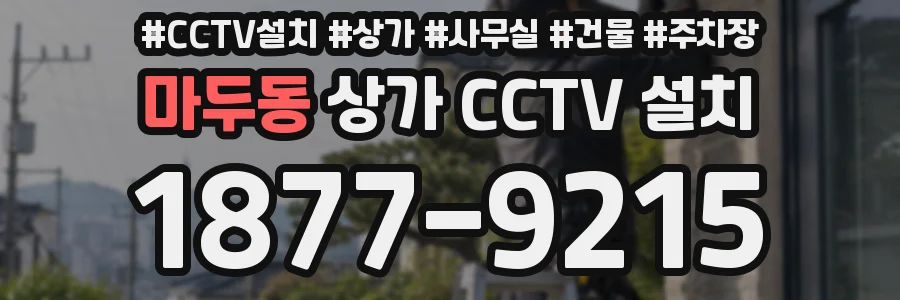 마두동 상가 CCTV 설치