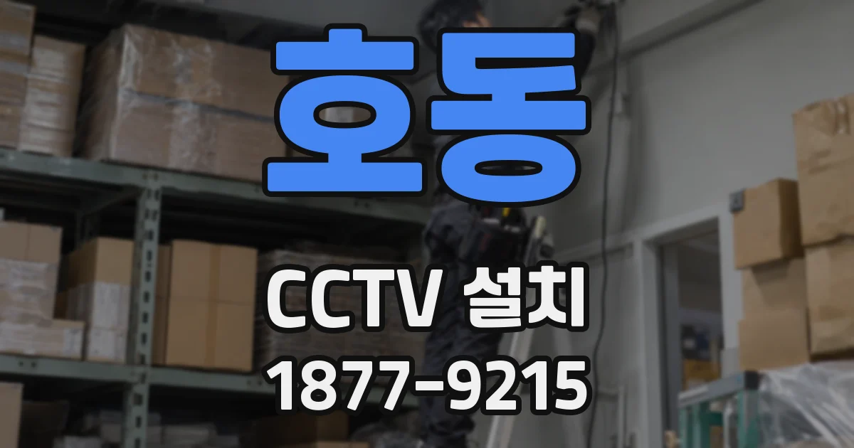 호동 CCTV 설치