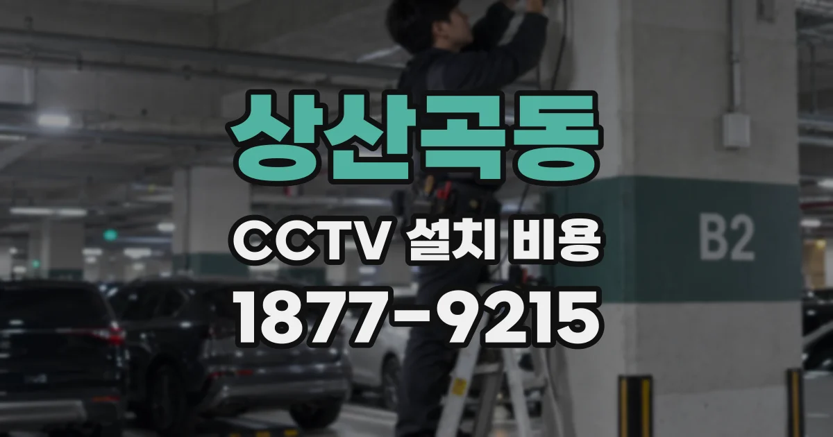 상산곡동 CCTV 설치 비용