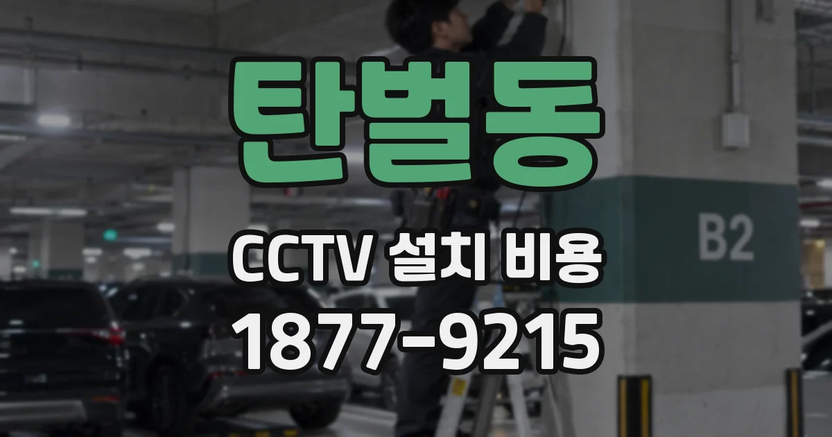 탄벌동 CCTV 설치 비용
