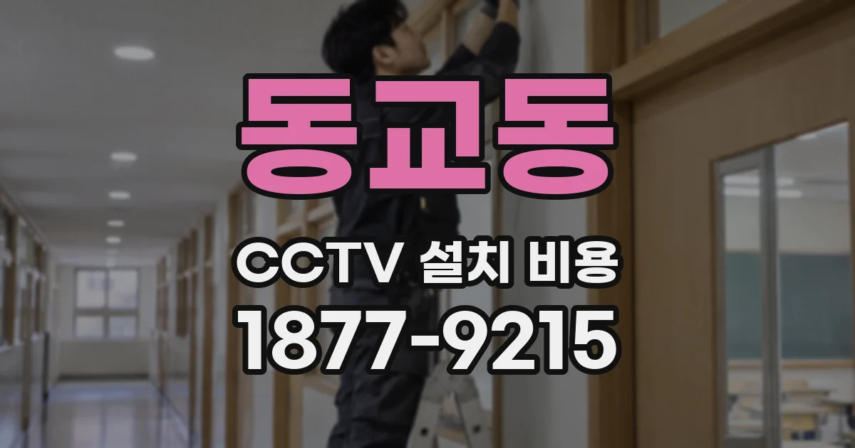 동교동 CCTV 설치 비용