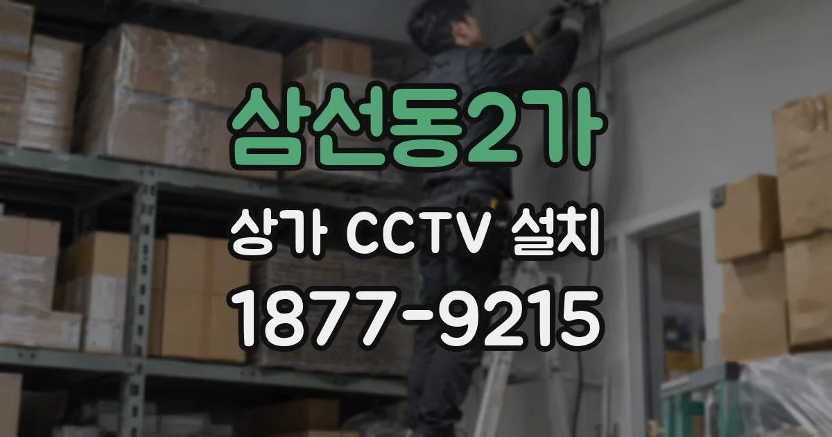 삼선동2가 상가 CCTV 설치